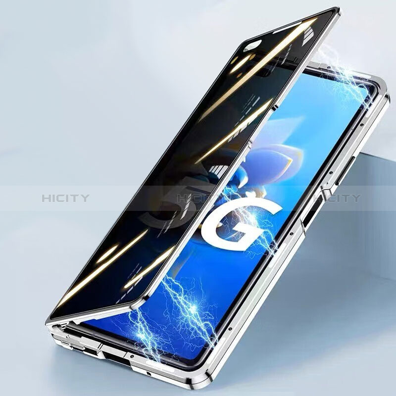 Handyhülle Hülle Luxus Aluminium Metall Rahmen Spiegel 360 Grad Ganzkörper Tasche für Huawei Honor Magic V 5G