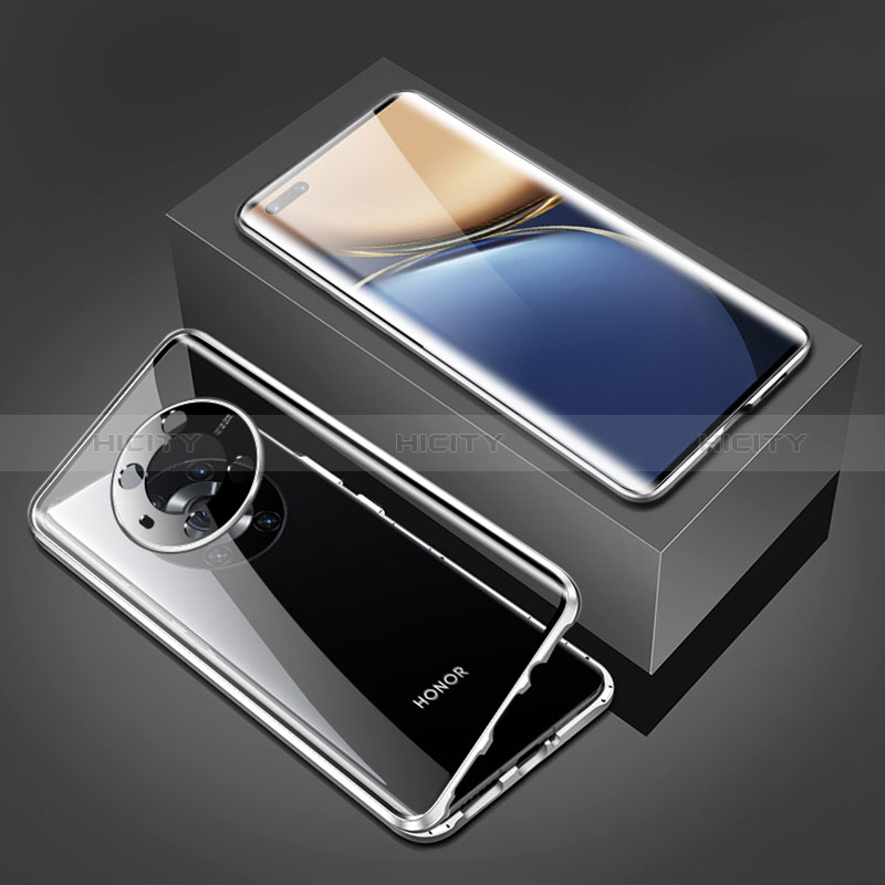 Handyhülle Hülle Luxus Aluminium Metall Rahmen Spiegel 360 Grad Ganzkörper Tasche für Huawei Honor Magic3 5G groß