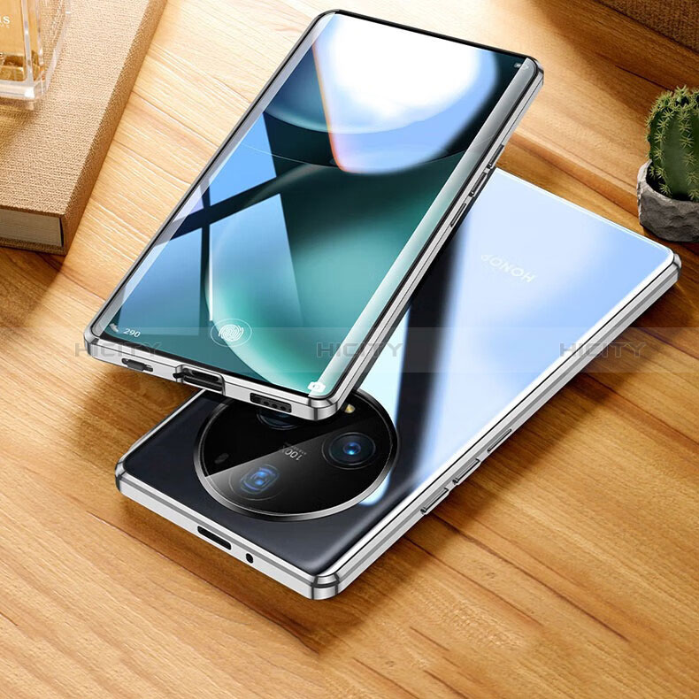 Handyhülle Hülle Luxus Aluminium Metall Rahmen Spiegel 360 Grad Ganzkörper Tasche für Huawei Honor Magic5 5G