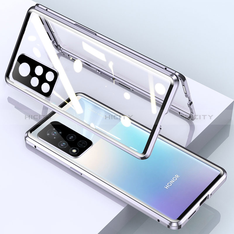 Handyhülle Hülle Luxus Aluminium Metall Rahmen Spiegel 360 Grad Ganzkörper Tasche für Huawei Honor V40 5G groß