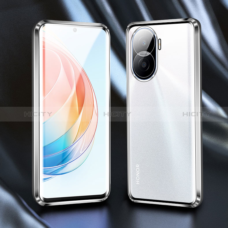 Handyhülle Hülle Luxus Aluminium Metall Rahmen Spiegel 360 Grad Ganzkörper Tasche für Huawei Honor X40i 5G groß