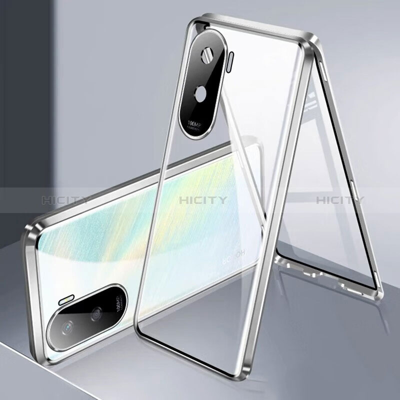 Handyhülle Hülle Luxus Aluminium Metall Rahmen Spiegel 360 Grad Ganzkörper Tasche für Huawei Honor X50i 5G