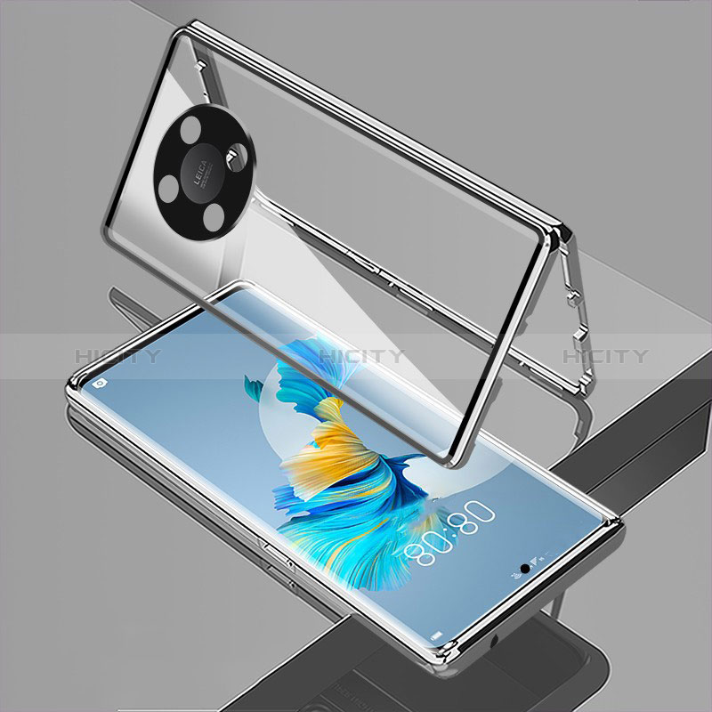 Handyhülle Hülle Luxus Aluminium Metall Rahmen Spiegel 360 Grad Ganzkörper Tasche für Huawei Honor X9 5G