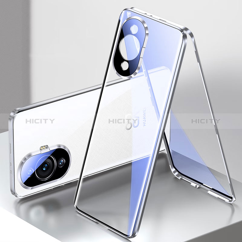 Handyhülle Hülle Luxus Aluminium Metall Rahmen Spiegel 360 Grad Ganzkörper Tasche für Huawei Nova 11