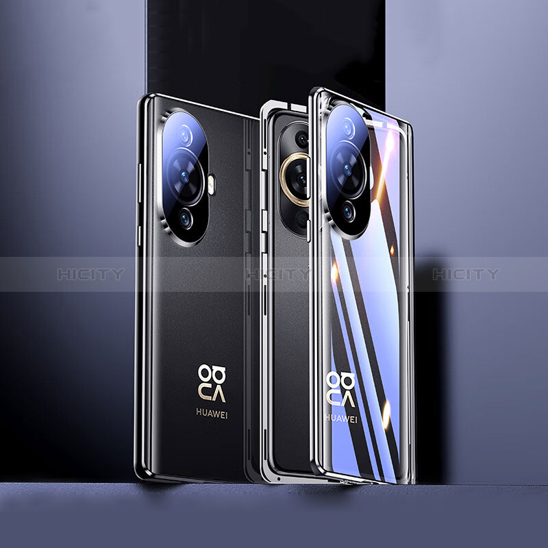 Handyhülle Hülle Luxus Aluminium Metall Rahmen Spiegel 360 Grad Ganzkörper Tasche für Huawei Nova 11