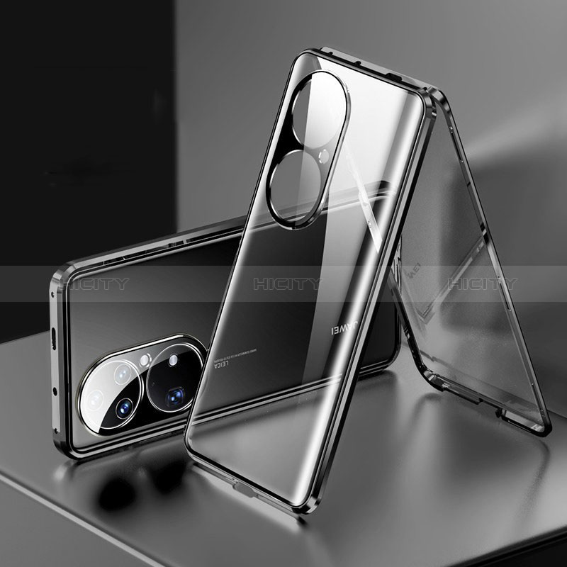 Handyhülle Hülle Luxus Aluminium Metall Rahmen Spiegel 360 Grad Ganzkörper Tasche für Huawei P50