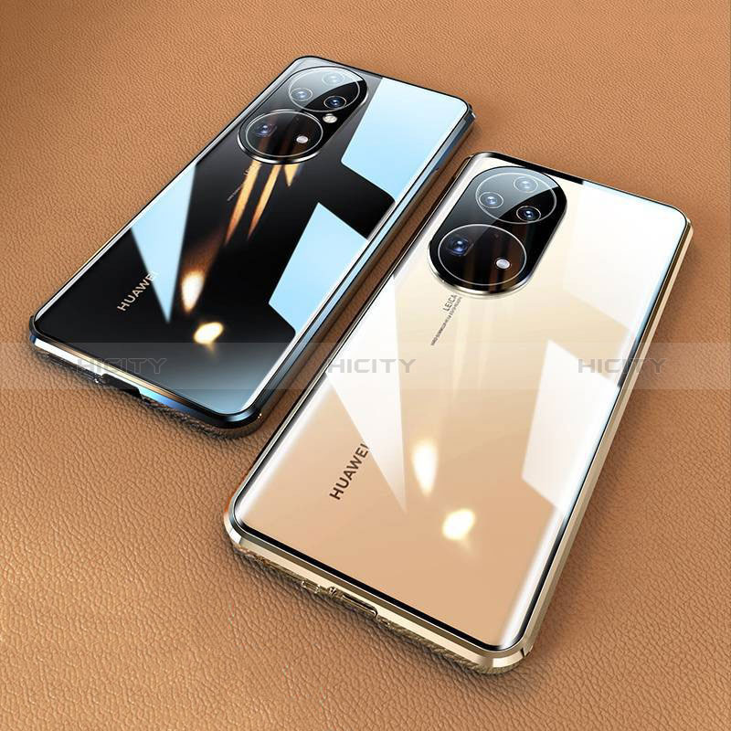 Handyhülle Hülle Luxus Aluminium Metall Rahmen Spiegel 360 Grad Ganzkörper Tasche für Huawei P50