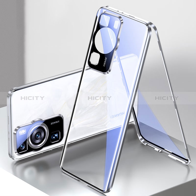 Handyhülle Hülle Luxus Aluminium Metall Rahmen Spiegel 360 Grad Ganzkörper Tasche für Huawei P60