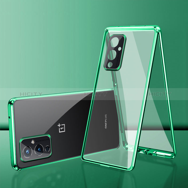 Handyhülle Hülle Luxus Aluminium Metall Rahmen Spiegel 360 Grad Ganzkörper Tasche für OnePlus 9 5G