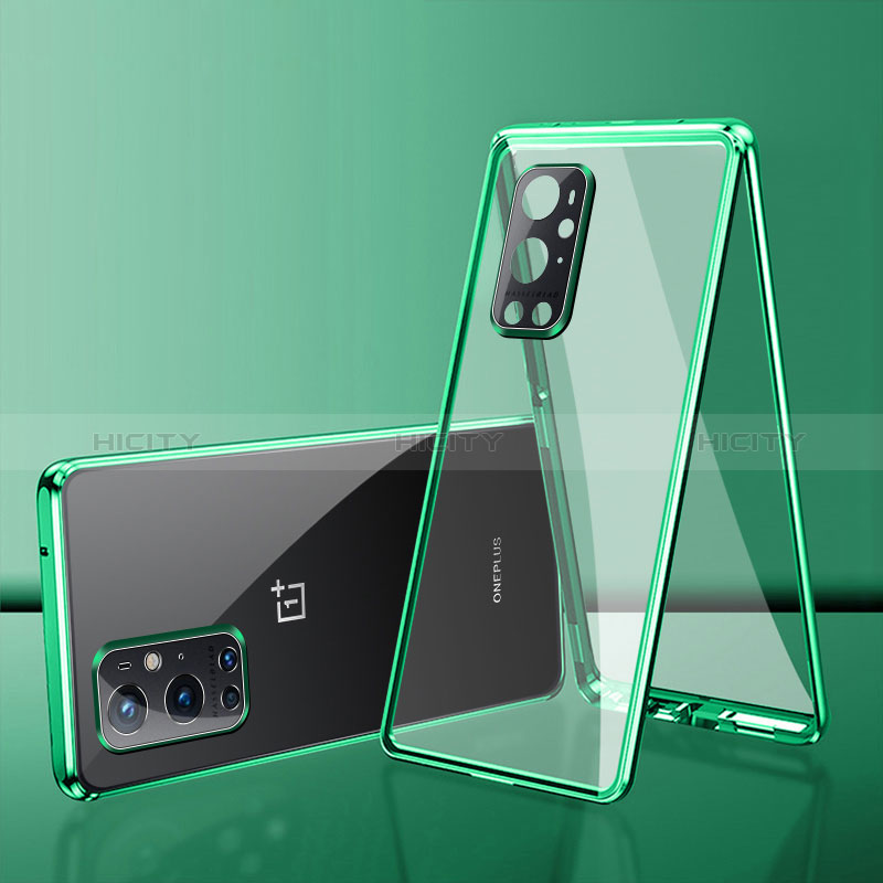 Handyhülle Hülle Luxus Aluminium Metall Rahmen Spiegel 360 Grad Ganzkörper Tasche für OnePlus 9 Pro 5G