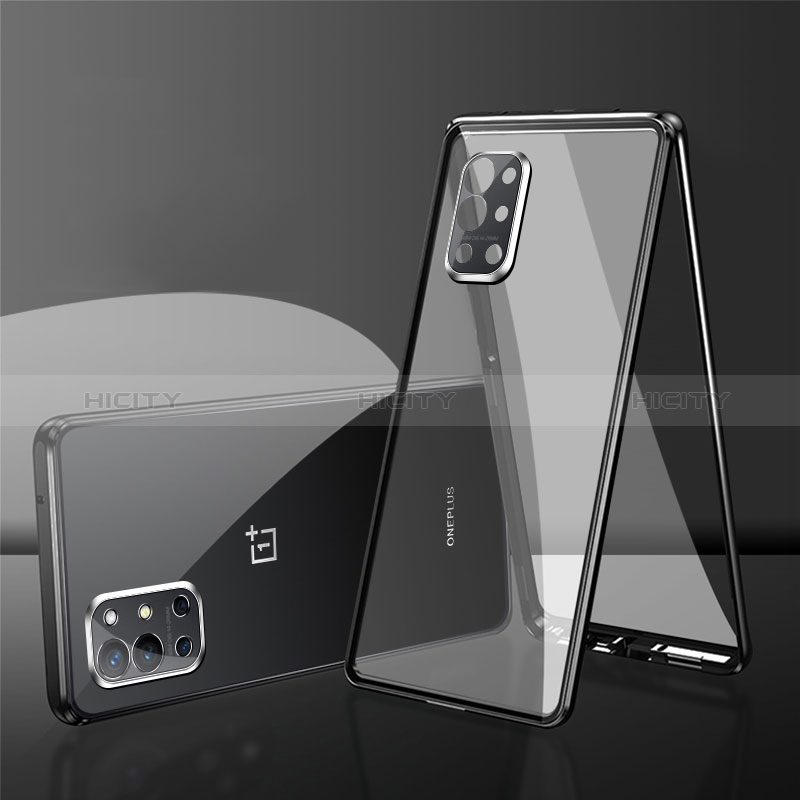 Handyhülle Hülle Luxus Aluminium Metall Rahmen Spiegel 360 Grad Ganzkörper Tasche für OnePlus 9R 5G groß