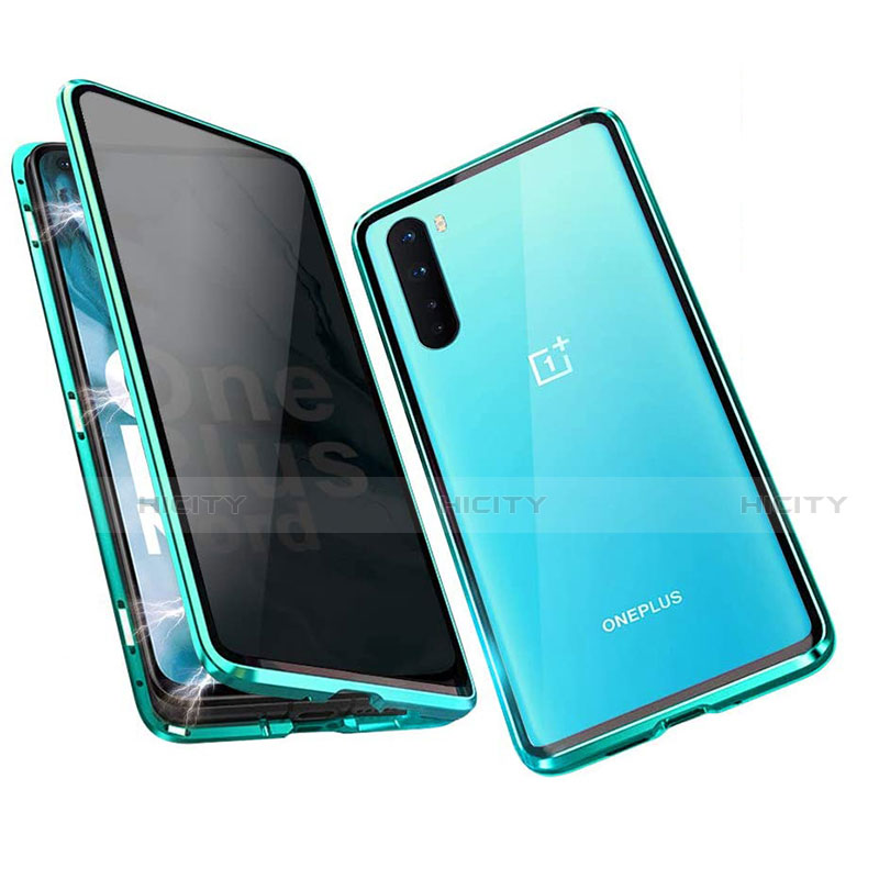 Handyhülle Hülle Luxus Aluminium Metall Rahmen Spiegel 360 Grad Ganzkörper Tasche für OnePlus Nord