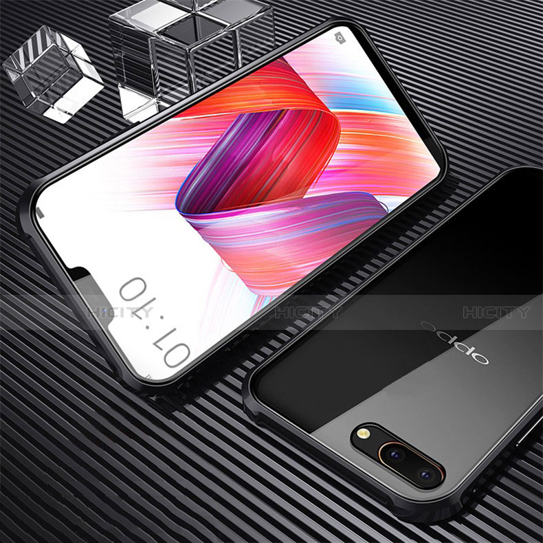 Handyhülle Hülle Luxus Aluminium Metall Rahmen Spiegel 360 Grad Ganzkörper Tasche für Oppo A12e