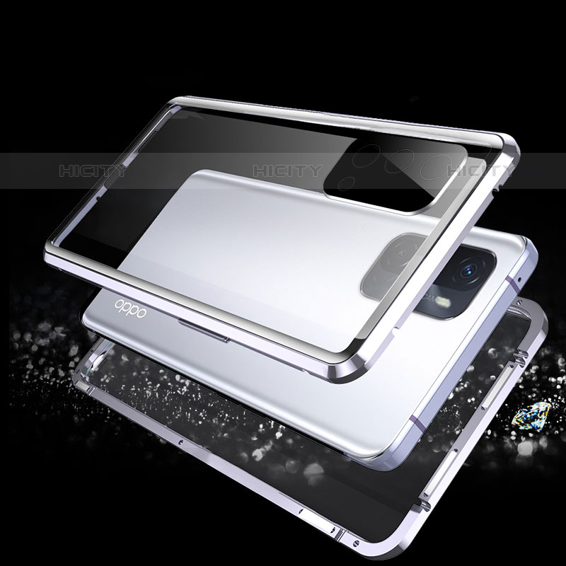 Handyhülle Hülle Luxus Aluminium Metall Rahmen Spiegel 360 Grad Ganzkörper Tasche für Oppo A16s