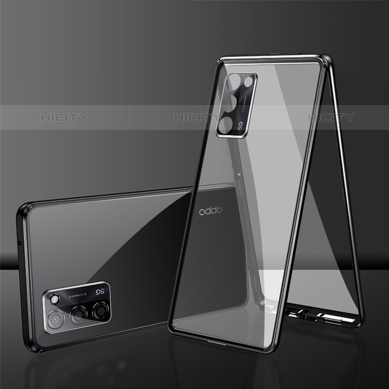 Handyhülle Hülle Luxus Aluminium Metall Rahmen Spiegel 360 Grad Ganzkörper Tasche für Oppo A55S 5G