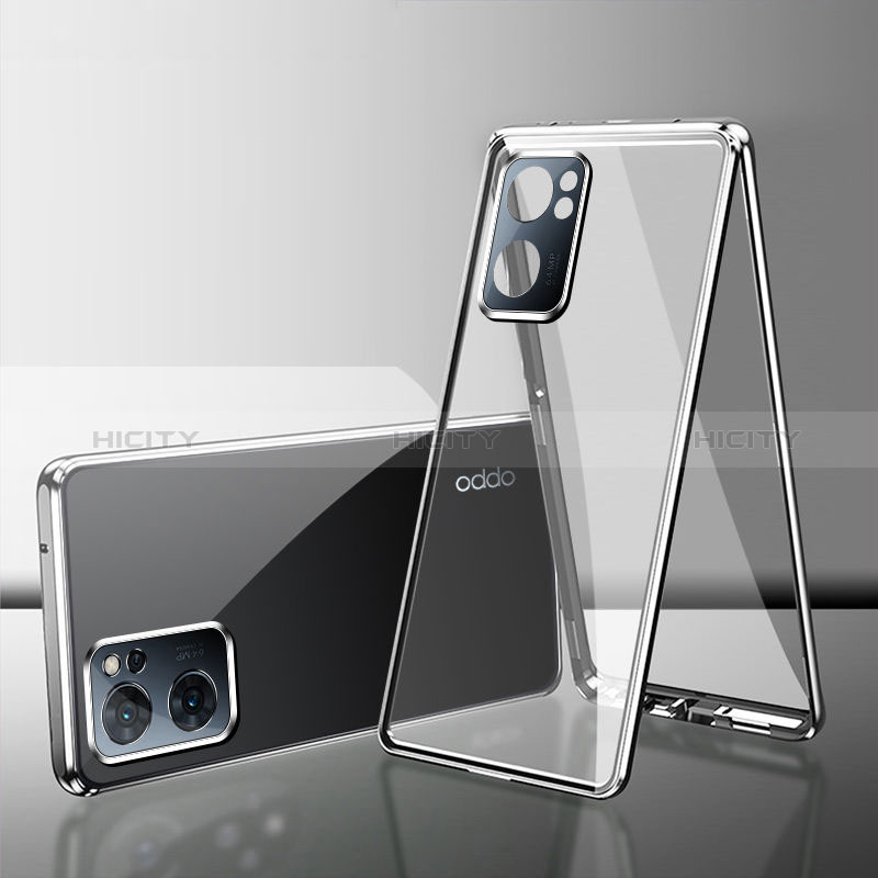 Handyhülle Hülle Luxus Aluminium Metall Rahmen Spiegel 360 Grad Ganzkörper Tasche für Oppo A57 5G