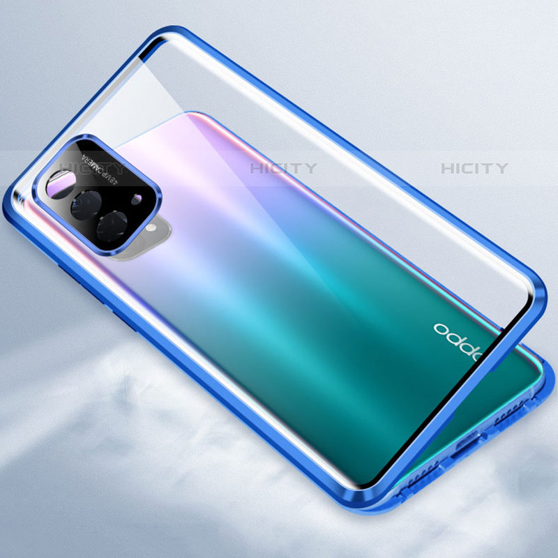 Handyhülle Hülle Luxus Aluminium Metall Rahmen Spiegel 360 Grad Ganzkörper Tasche für Oppo A93 5G