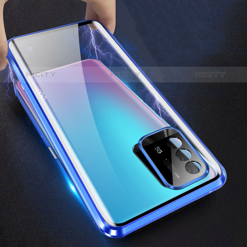 Handyhülle Hülle Luxus Aluminium Metall Rahmen Spiegel 360 Grad Ganzkörper Tasche für Oppo F19 Pro+ Plus 5G