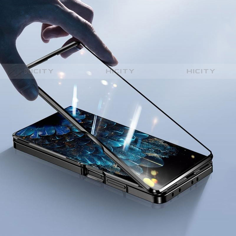 Handyhülle Hülle Luxus Aluminium Metall Rahmen Spiegel 360 Grad Ganzkörper Tasche für Oppo Find N 5G