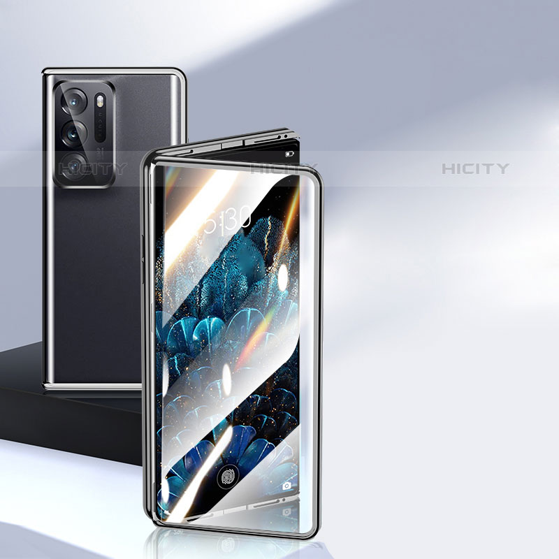 Handyhülle Hülle Luxus Aluminium Metall Rahmen Spiegel 360 Grad Ganzkörper Tasche für Oppo Find N 5G