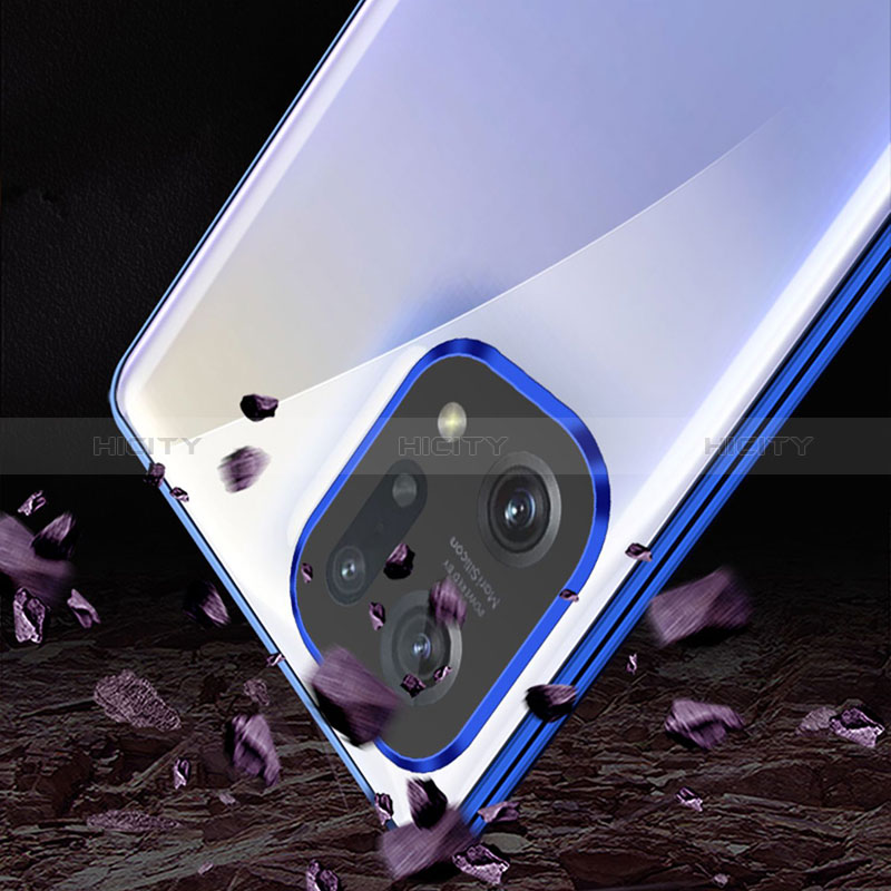 Handyhülle Hülle Luxus Aluminium Metall Rahmen Spiegel 360 Grad Ganzkörper Tasche für Oppo Find X5 5G