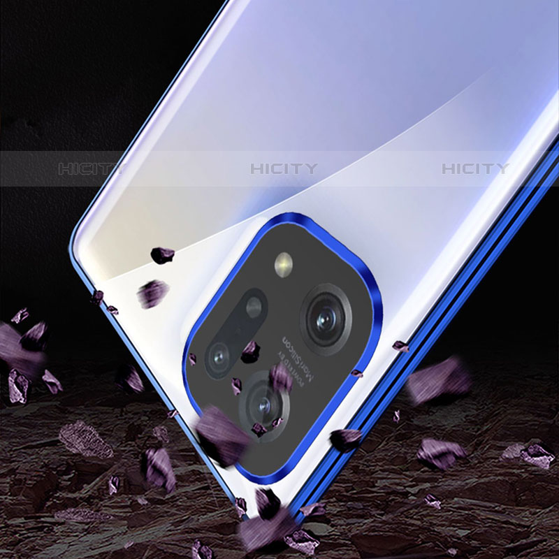 Handyhülle Hülle Luxus Aluminium Metall Rahmen Spiegel 360 Grad Ganzkörper Tasche für Oppo Find X5 Pro 5G