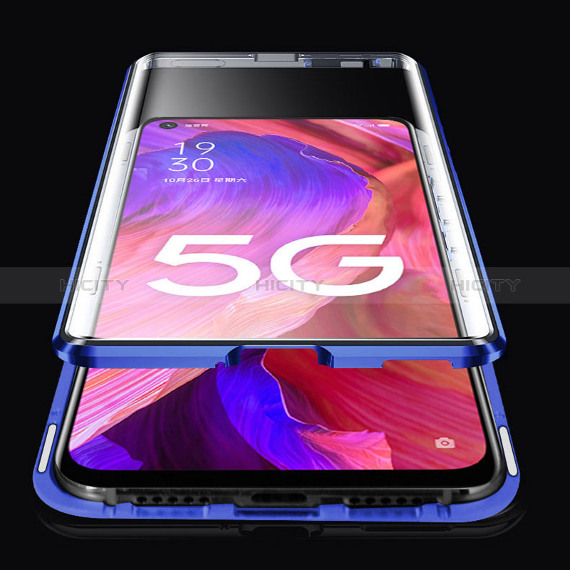 Handyhülle Hülle Luxus Aluminium Metall Rahmen Spiegel 360 Grad Ganzkörper Tasche für Oppo K10 Pro 5G groß