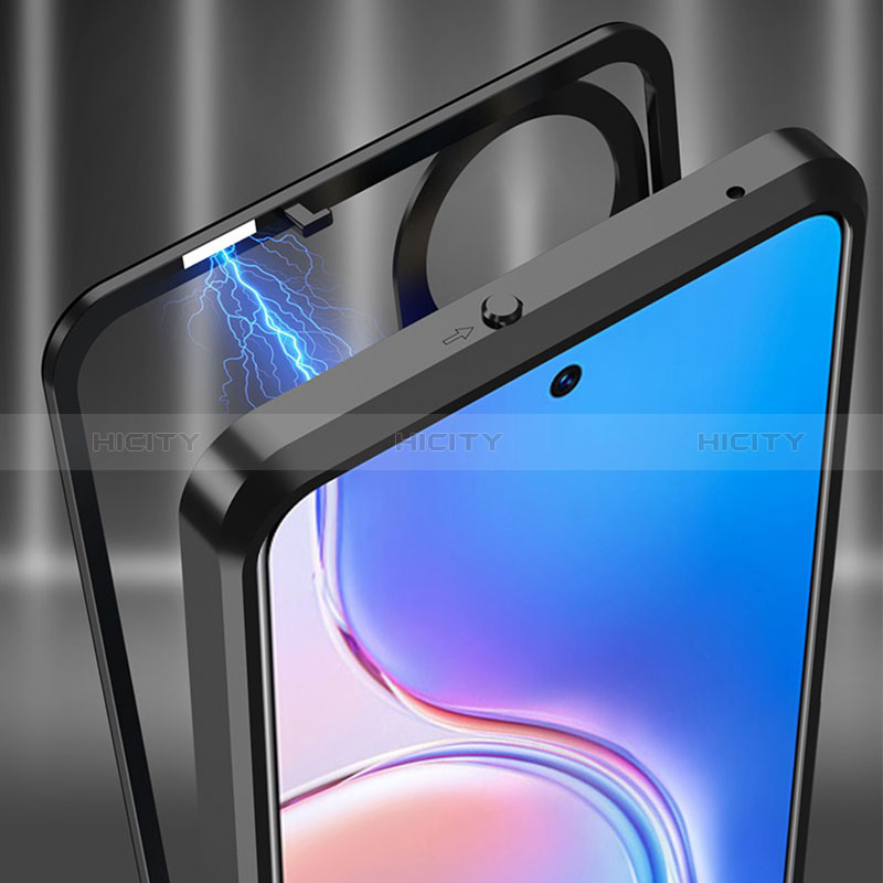 Handyhülle Hülle Luxus Aluminium Metall Rahmen Spiegel 360 Grad Ganzkörper Tasche für Realme 11 Pro 5G