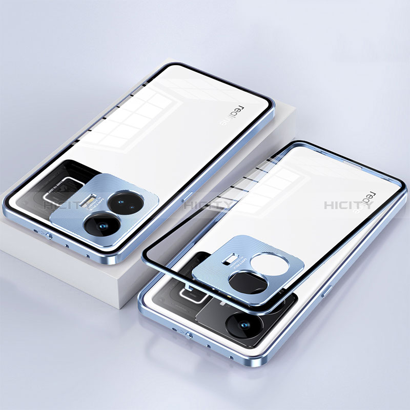Handyhülle Hülle Luxus Aluminium Metall Rahmen Spiegel 360 Grad Ganzkörper Tasche für Realme GT Neo6 5G groß