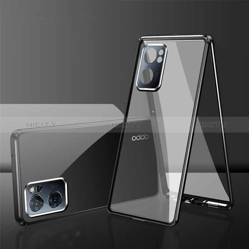 Handyhülle Hülle Luxus Aluminium Metall Rahmen Spiegel 360 Grad Ganzkörper Tasche für Realme Q5i 5G groß