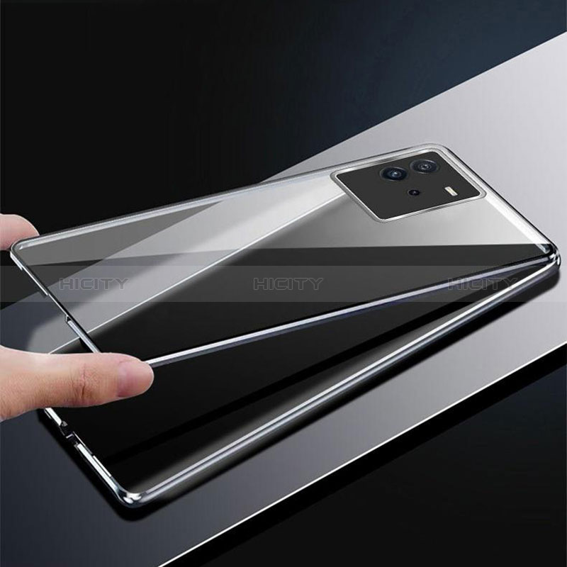 Handyhülle Hülle Luxus Aluminium Metall Rahmen Spiegel 360 Grad Ganzkörper Tasche für Vivo iQOO Neo6 5G groß