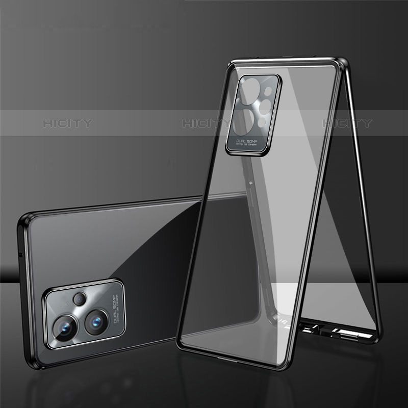 Handyhülle Hülle Luxus Aluminium Metall Rahmen Spiegel 360 Grad Ganzkörper Tasche für Vivo iQOO Z6 5G