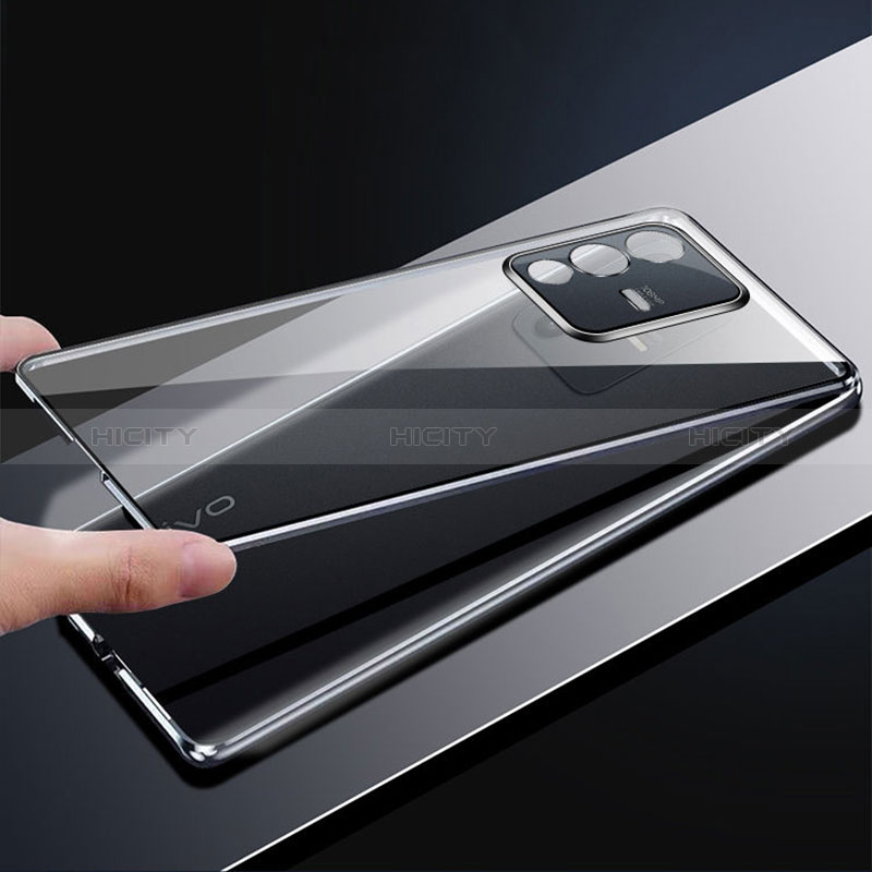 Handyhülle Hülle Luxus Aluminium Metall Rahmen Spiegel 360 Grad Ganzkörper Tasche für Vivo V23 Pro 5G groß