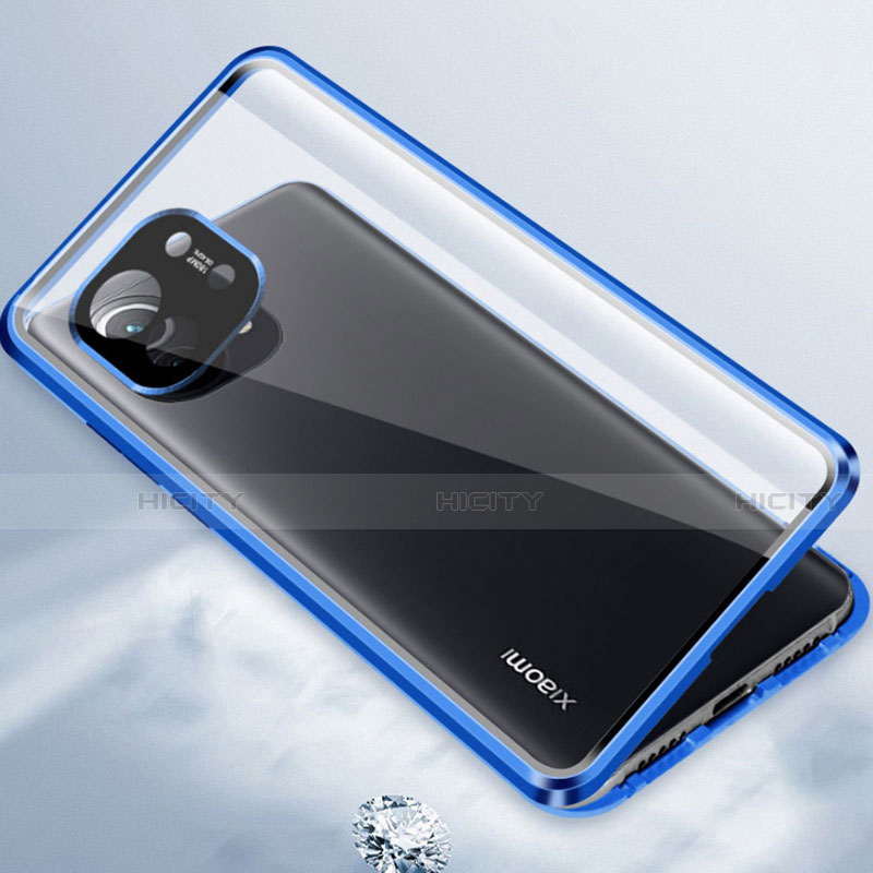 Handyhülle Hülle Luxus Aluminium Metall Rahmen Spiegel 360 Grad Ganzkörper Tasche für Xiaomi Mi 11 Lite 5G NE