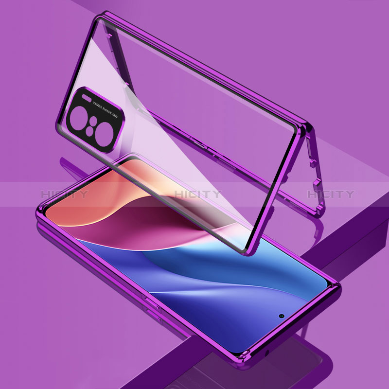 Handyhülle Hülle Luxus Aluminium Metall Rahmen Spiegel 360 Grad Ganzkörper Tasche für Xiaomi Mi 11i 5G groß