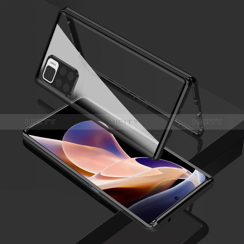 Handyhülle Hülle Luxus Aluminium Metall Rahmen Spiegel 360 Grad Ganzkörper Tasche für Xiaomi Poco X4 NFC