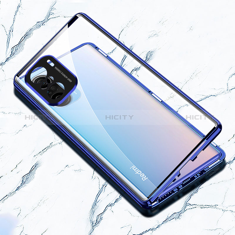 Handyhülle Hülle Luxus Aluminium Metall Rahmen Spiegel 360 Grad Ganzkörper Tasche für Xiaomi Redmi K40 Pro+ Plus 5G groß