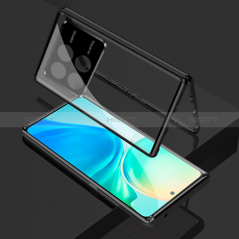 Handyhülle Hülle Luxus Aluminium Metall Rahmen Spiegel 360 Grad Ganzkörper Tasche für Xiaomi Redmi K70 Pro 5G