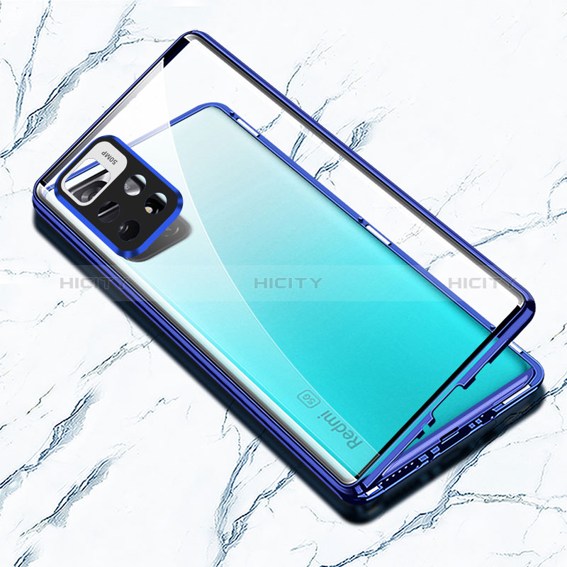 Handyhülle Hülle Luxus Aluminium Metall Rahmen Spiegel 360 Grad Ganzkörper Tasche für Xiaomi Redmi Note 11 5G groß