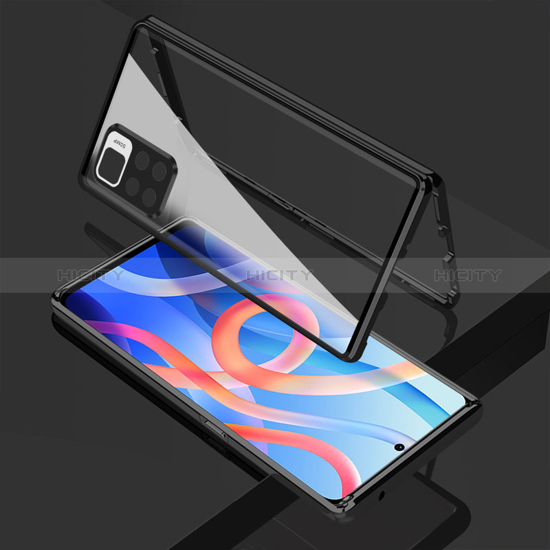 Handyhülle Hülle Luxus Aluminium Metall Rahmen Spiegel 360 Grad Ganzkörper Tasche für Xiaomi Redmi Note 11T 5G