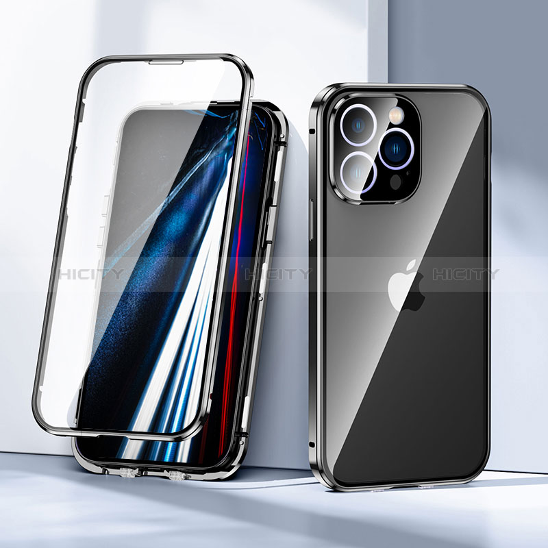 Handyhülle Hülle Luxus Aluminium Metall Rahmen Spiegel 360 Grad Ganzkörper Tasche LK1 für Apple iPhone 13 Pro