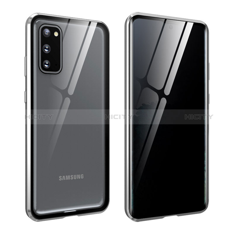 Handyhülle Hülle Luxus Aluminium Metall Rahmen Spiegel 360 Grad Ganzkörper Tasche LK2 für Samsung Galaxy S20 5G groß