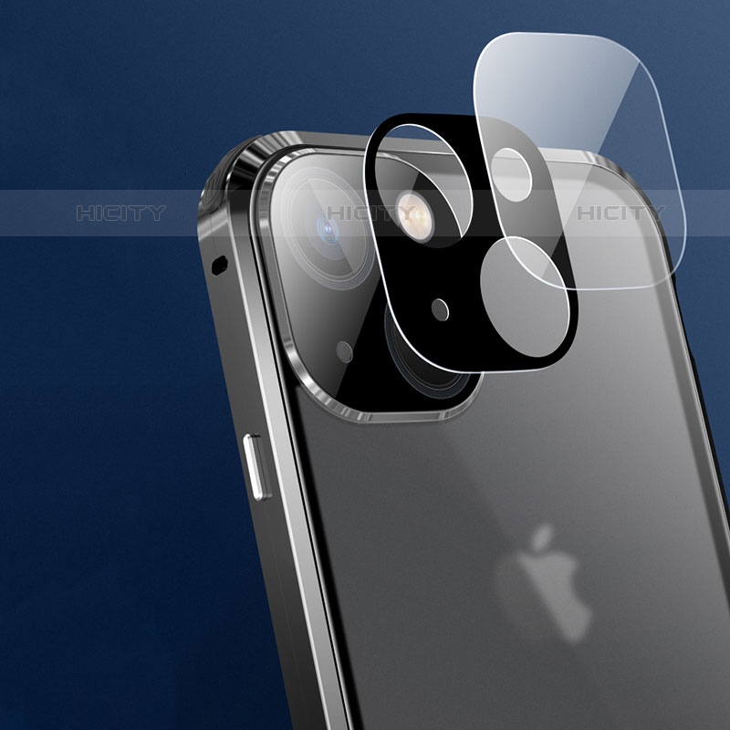 Handyhülle Hülle Luxus Aluminium Metall Rahmen Spiegel 360 Grad Ganzkörper Tasche LK3 für Apple iPhone 15 Pro groß