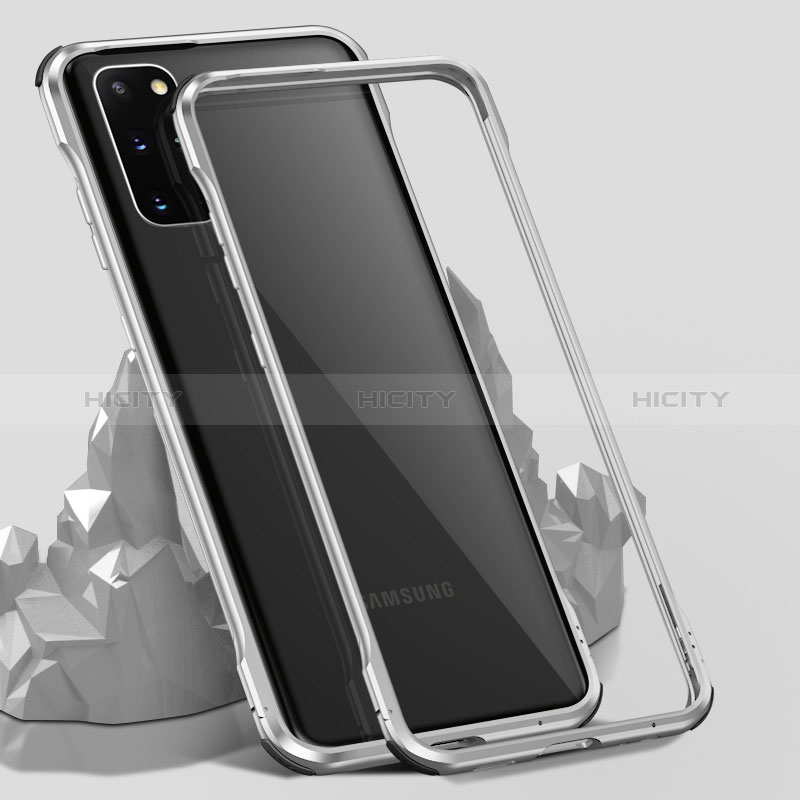 Handyhülle Hülle Luxus Aluminium Metall Rahmen Spiegel 360 Grad Ganzkörper Tasche LK3 für Samsung Galaxy S20 Plus groß