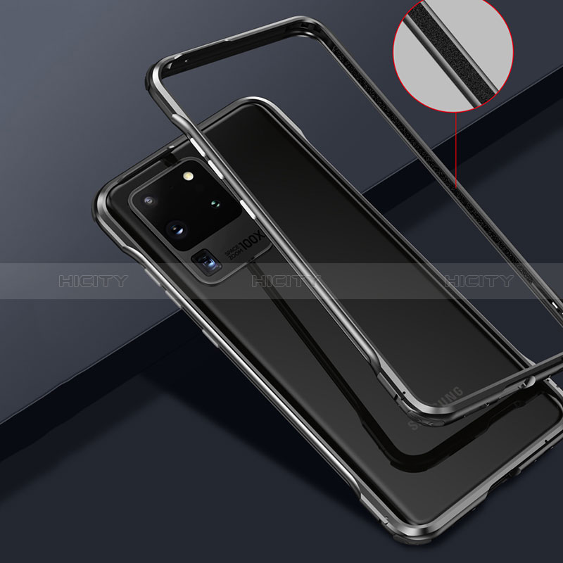 Handyhülle Hülle Luxus Aluminium Metall Rahmen Spiegel 360 Grad Ganzkörper Tasche LK4 für Samsung Galaxy S20 5G groß