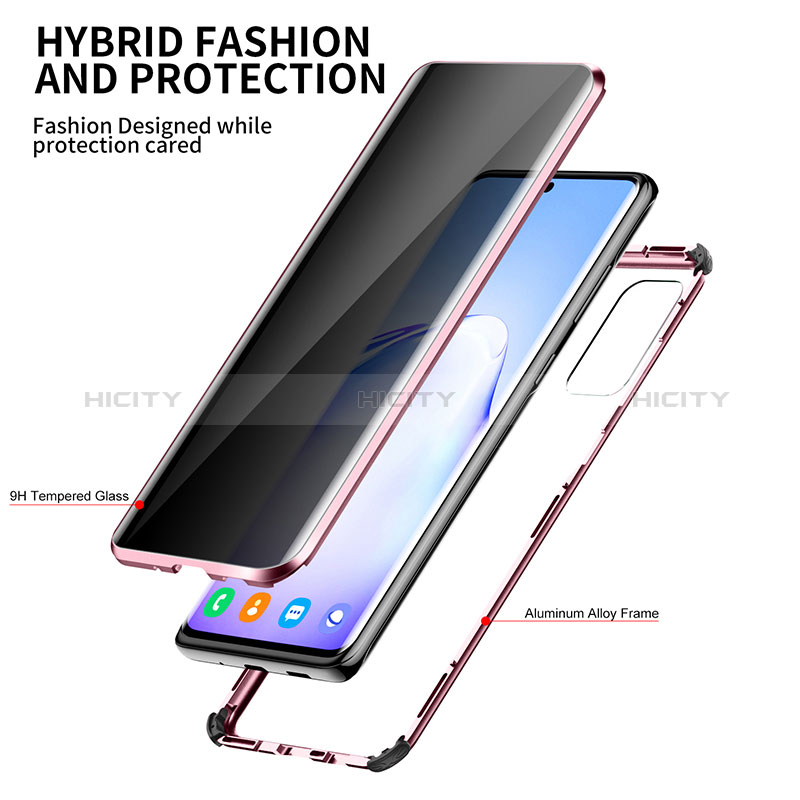Handyhülle Hülle Luxus Aluminium Metall Rahmen Spiegel 360 Grad Ganzkörper Tasche LK4 für Samsung Galaxy S20 Plus groß