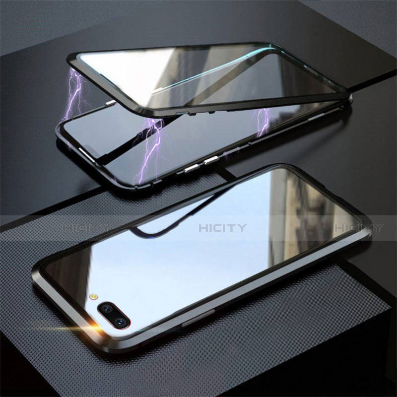 Handyhülle Hülle Luxus Aluminium Metall Rahmen Spiegel 360 Grad Ganzkörper Tasche M02 für Oppo AX5 groß