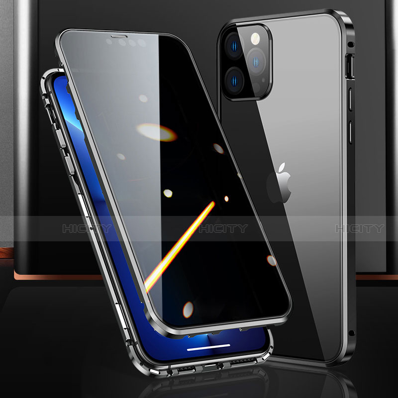 Handyhülle Hülle Luxus Aluminium Metall Rahmen Spiegel 360 Grad Ganzkörper Tasche M03 für Apple iPhone 13 Pro