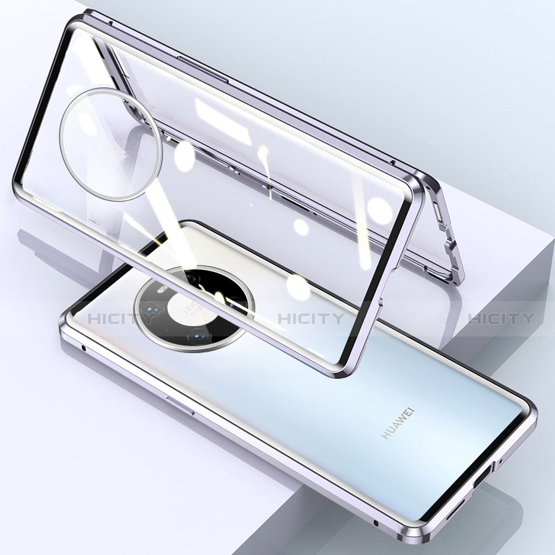 Handyhülle Hülle Luxus Aluminium Metall Rahmen Spiegel 360 Grad Ganzkörper Tasche M03 für Huawei Mate 40E Pro 5G groß