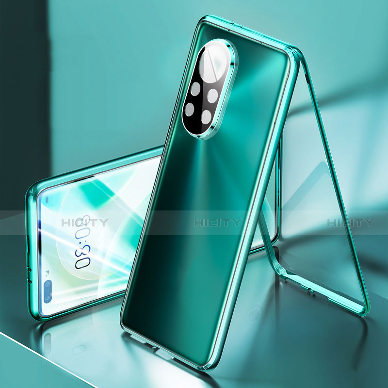 Handyhülle Hülle Luxus Aluminium Metall Rahmen Spiegel 360 Grad Ganzkörper Tasche M03 für Huawei Nova 8 Pro 5G